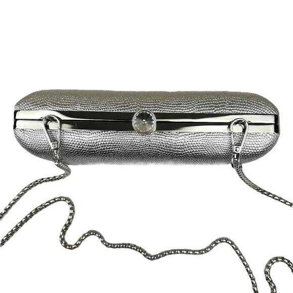 Victoria's Secret Shiny Silver Hard Shell Purse - Picture 1 of 7